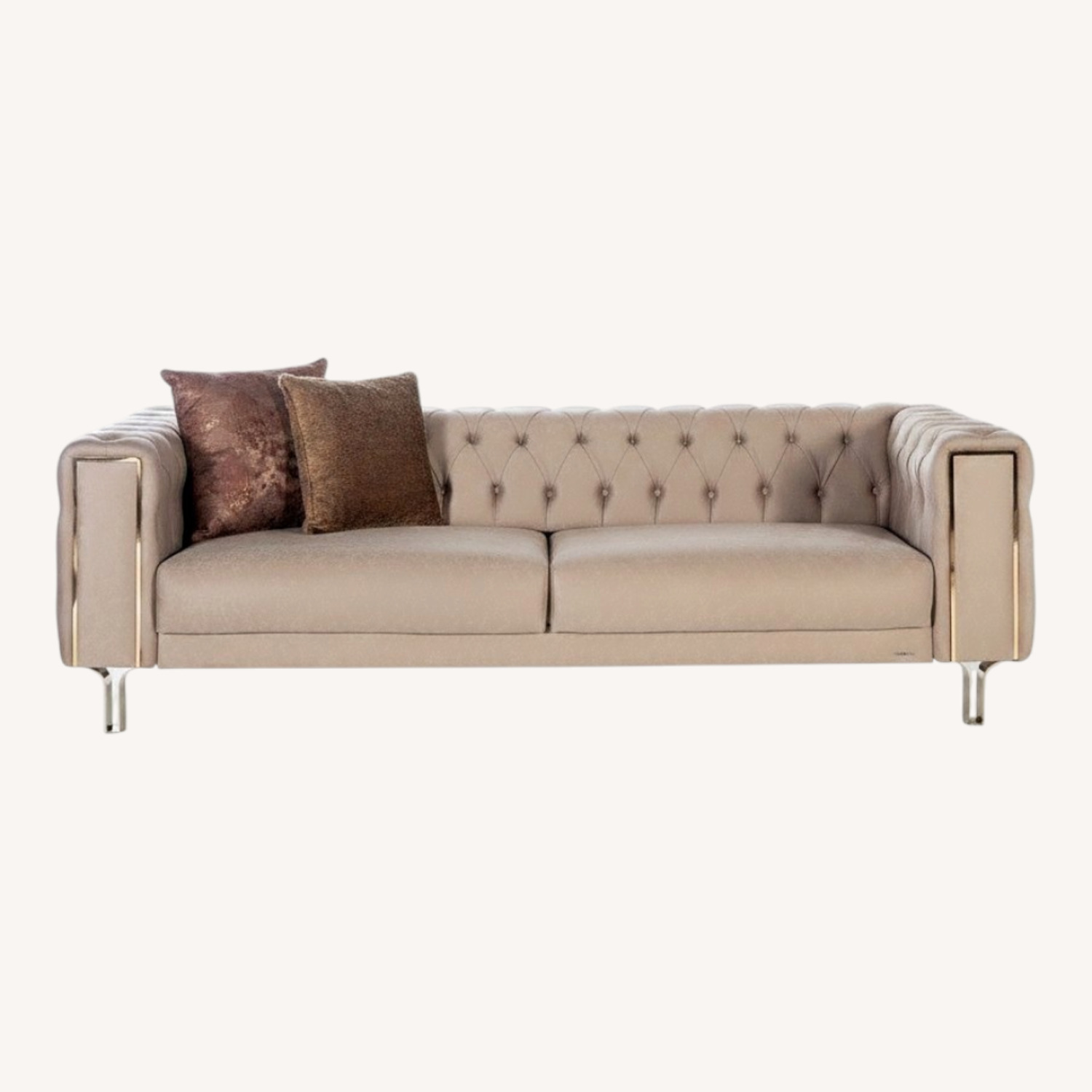 Sophisticated Bellona Cream Sleeper Couch - image-0