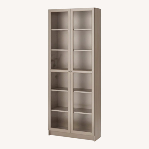 Used IKEA BILLY Bookcase with Glass Doors for sale on AptDeco
