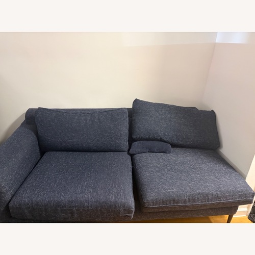 Used Blue 2 Piece Sectional for sale on AptDeco