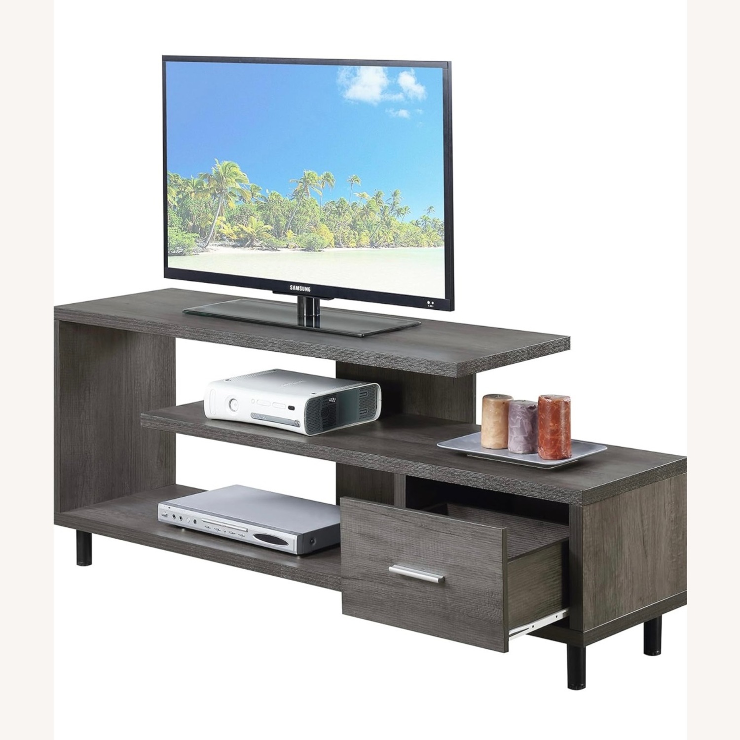 Convenience Concepts Dark Gray Media Storage - image-3