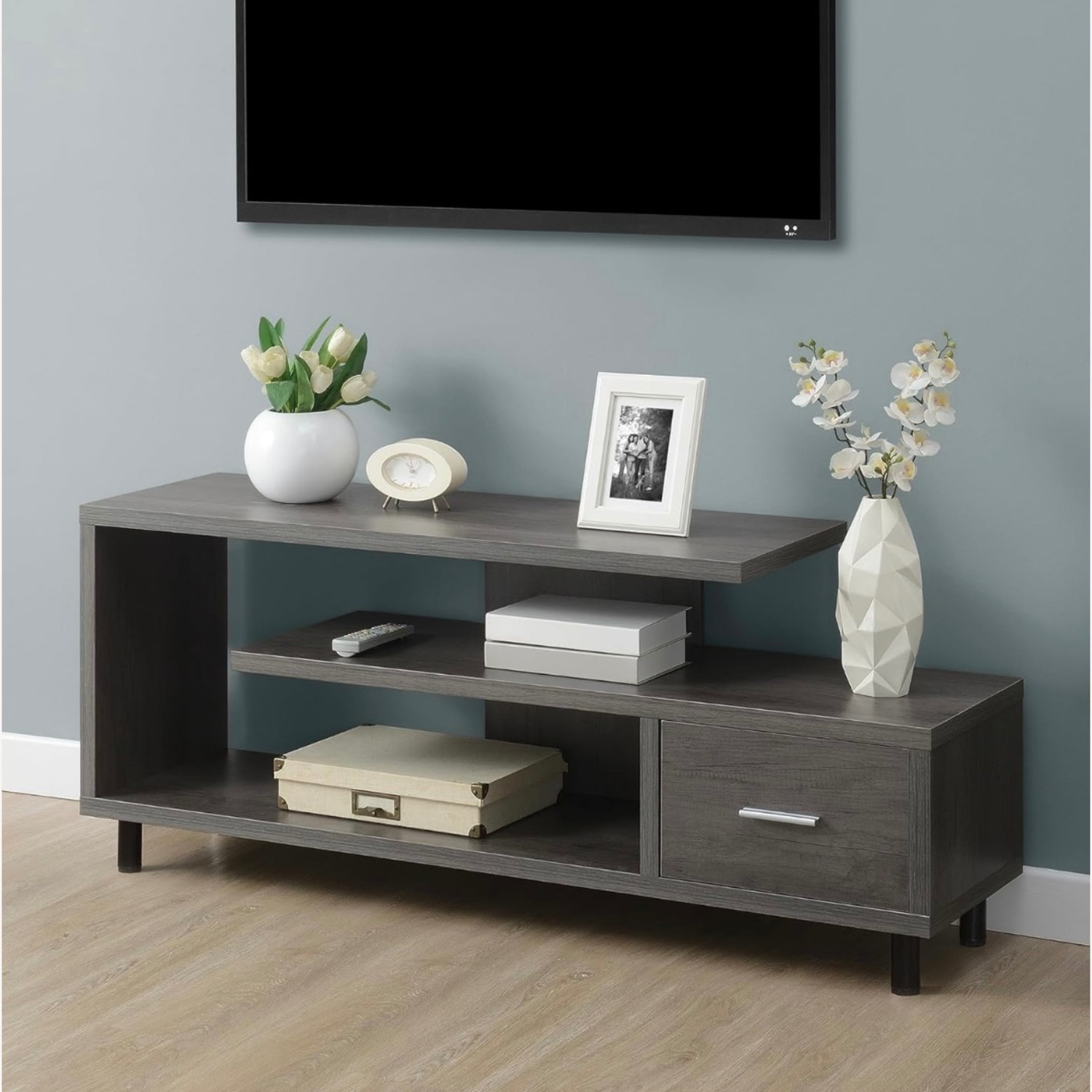 Convenience Concepts Dark Gray Media Storage - image-7