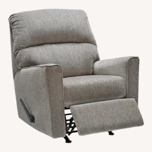 Used Raymour & Flanigan Light Gray Fabric Recliner for sale on AptDeco