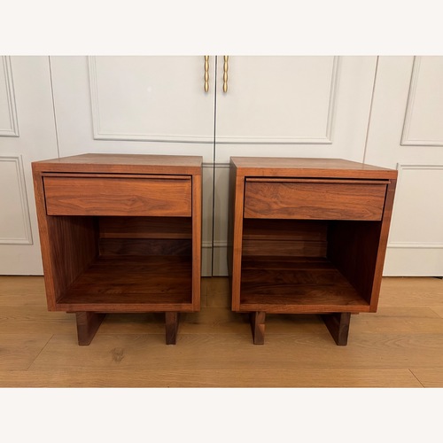 Used Room & Board Anton Walnut Wood Nightstands for sale on AptDeco