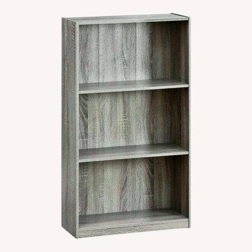 Used Ashley Furniture Light Gray Wood Bookcase for sale on AptDeco