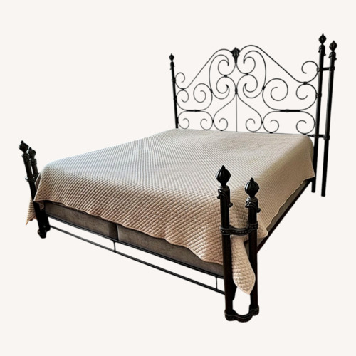 Used Wesley Allen Aberdeen King Size Iron Bed for sale on AptDeco