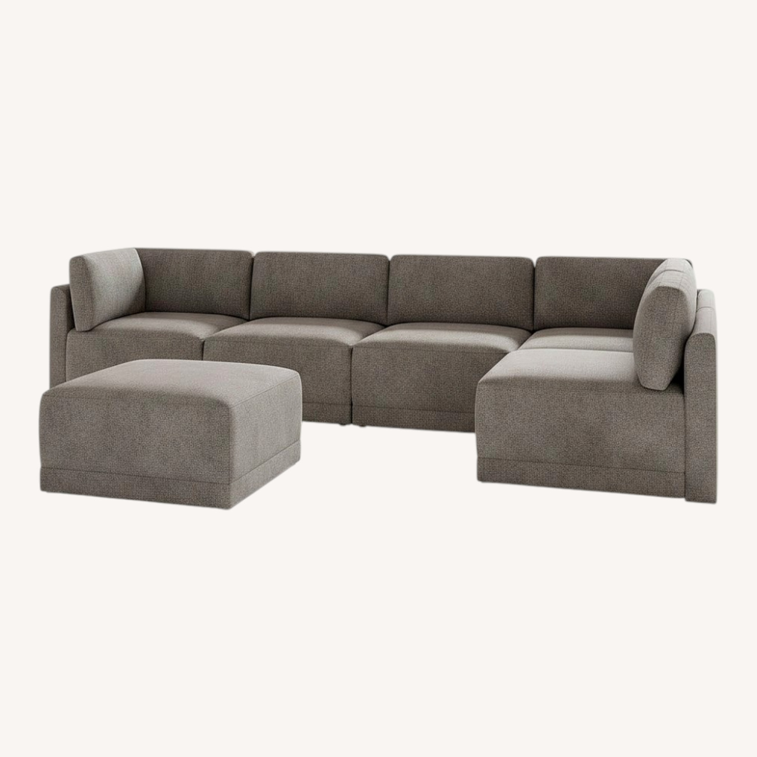 Sectional 6-piece Gray with Ottoman - image-0