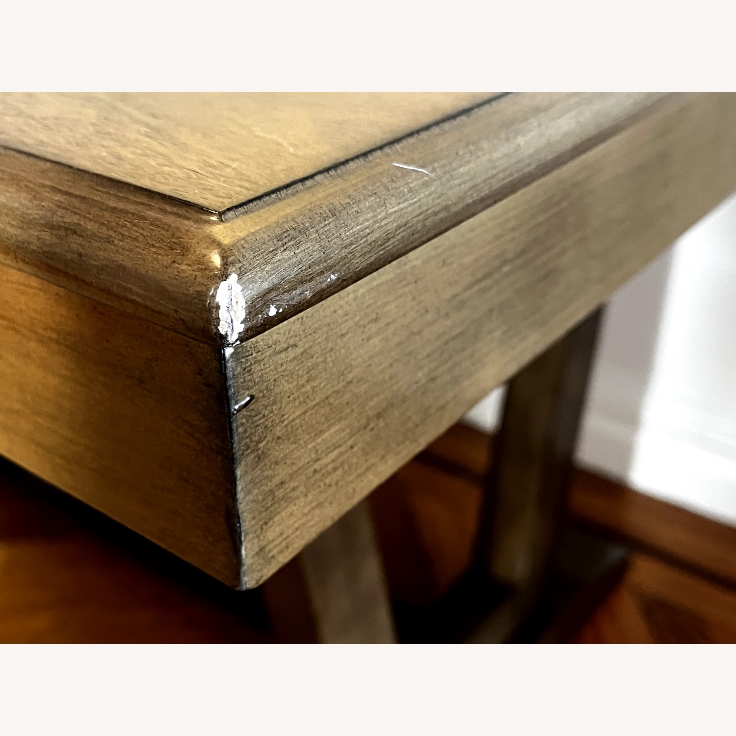 Dark Brown Wood Dining Table - image-4