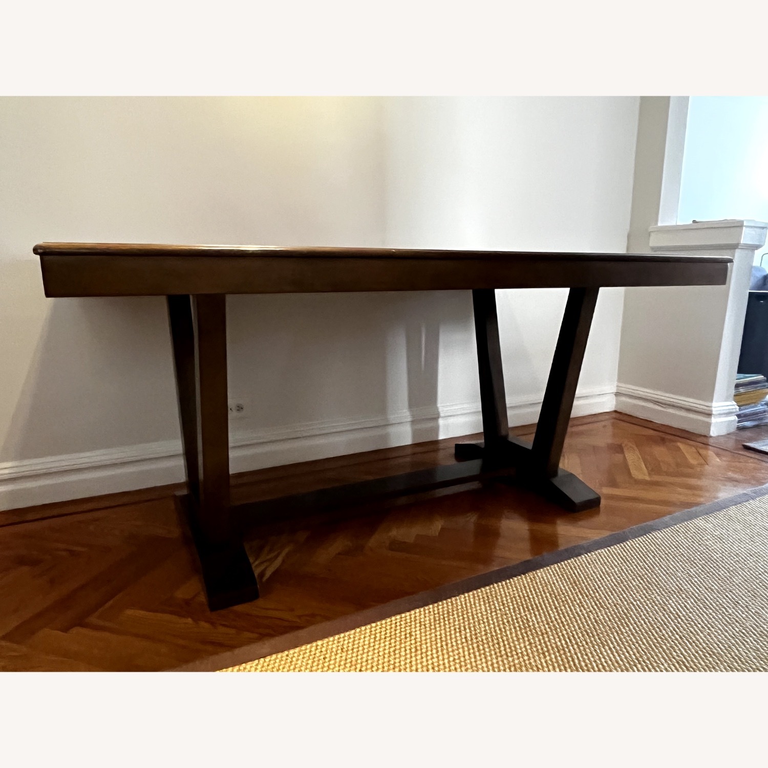 Dark Brown Wood Dining Table - image-2