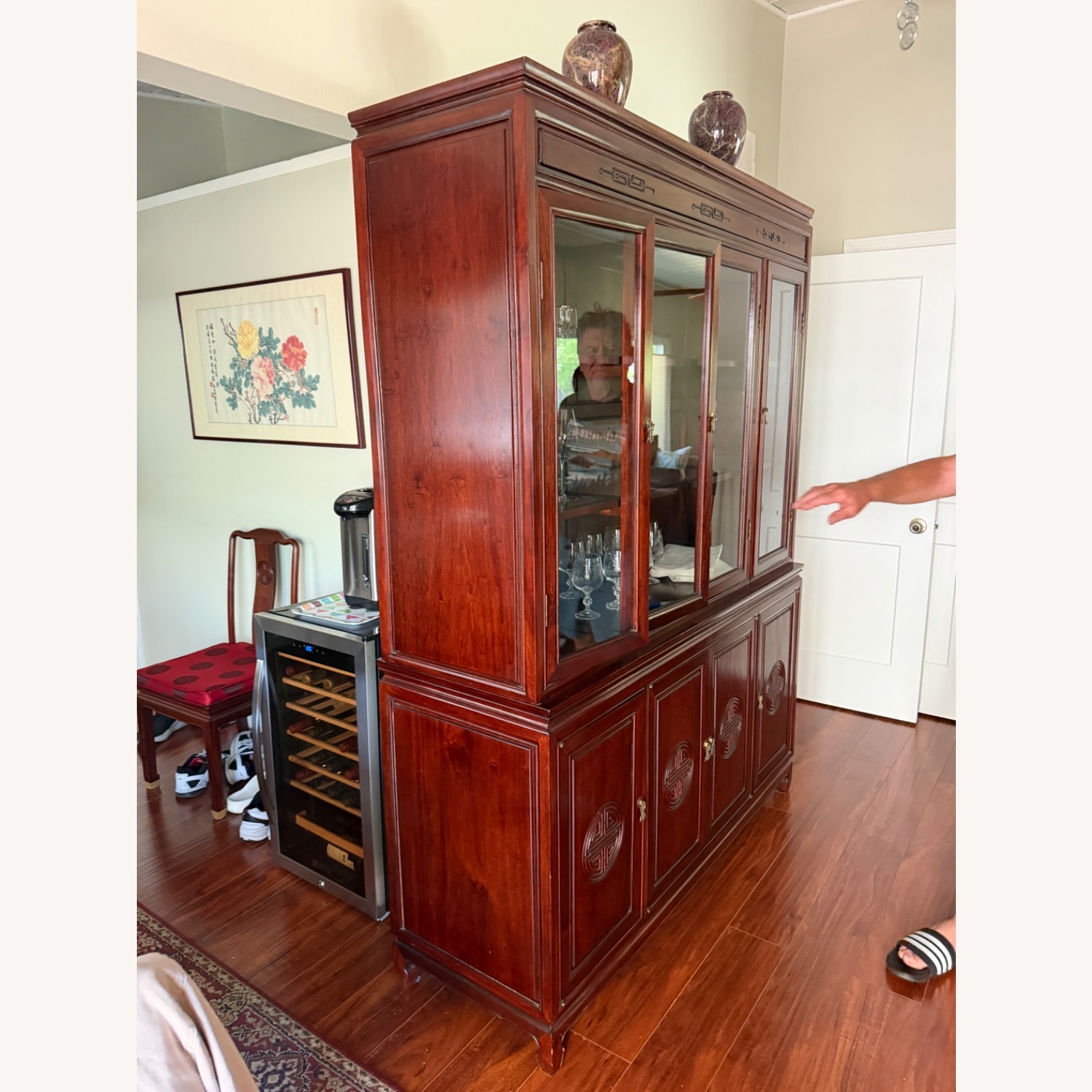 Vintage/Antique Dark Brown Wood Sideboard - image-3