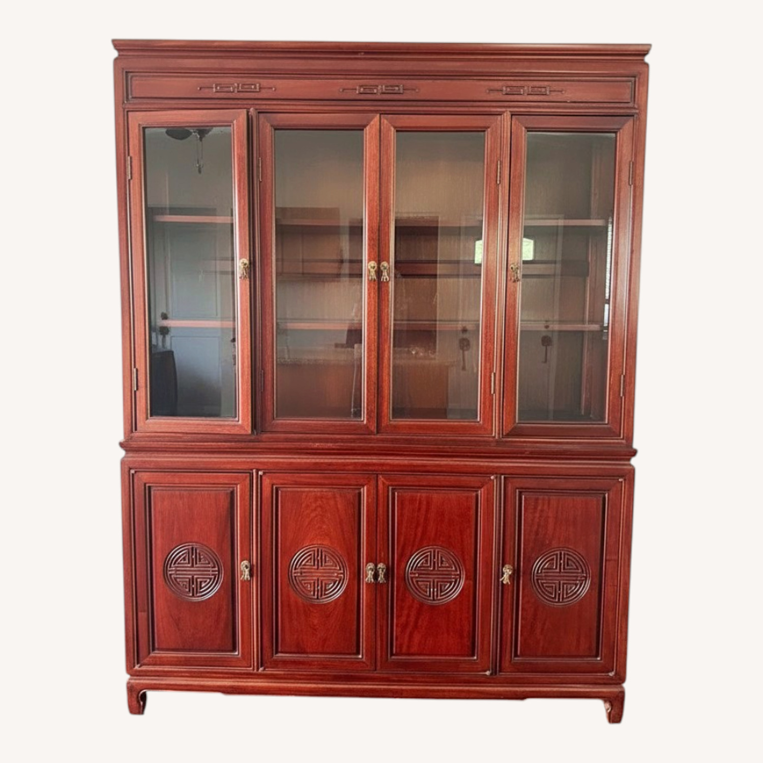 Vintage/Antique Dark Brown Wood Sideboard - image-0
