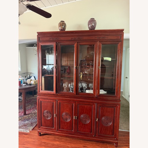 Used Vintage/Antique Dark Brown Wood Sideboard for sale on AptDeco