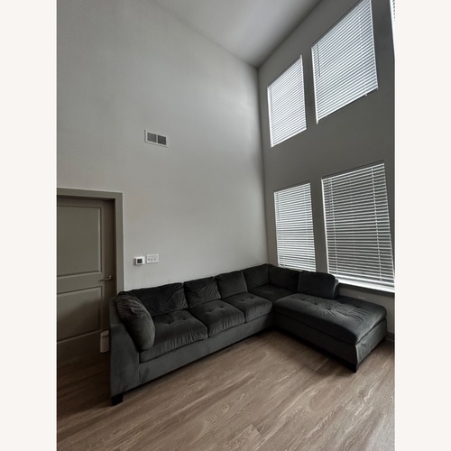 Used Value City Furniture Dark Gray 2 Piece Sectional for sale on AptDeco