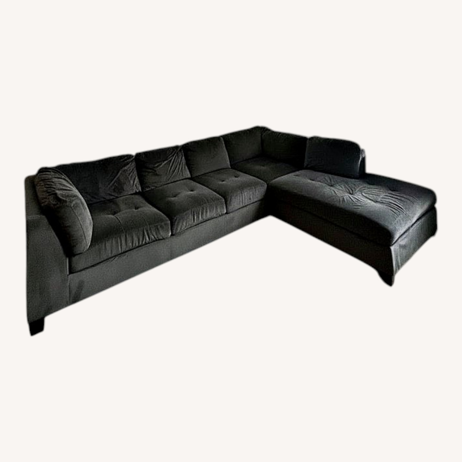 Value City Furniture Dark Gray 2 Piece Sectional - image-0