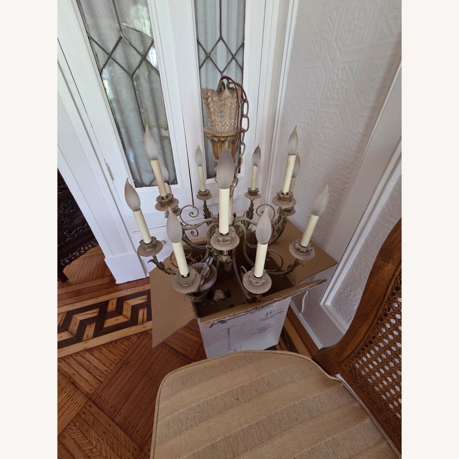 Large 12-Light French Country / Vintage Chandelier - image-3