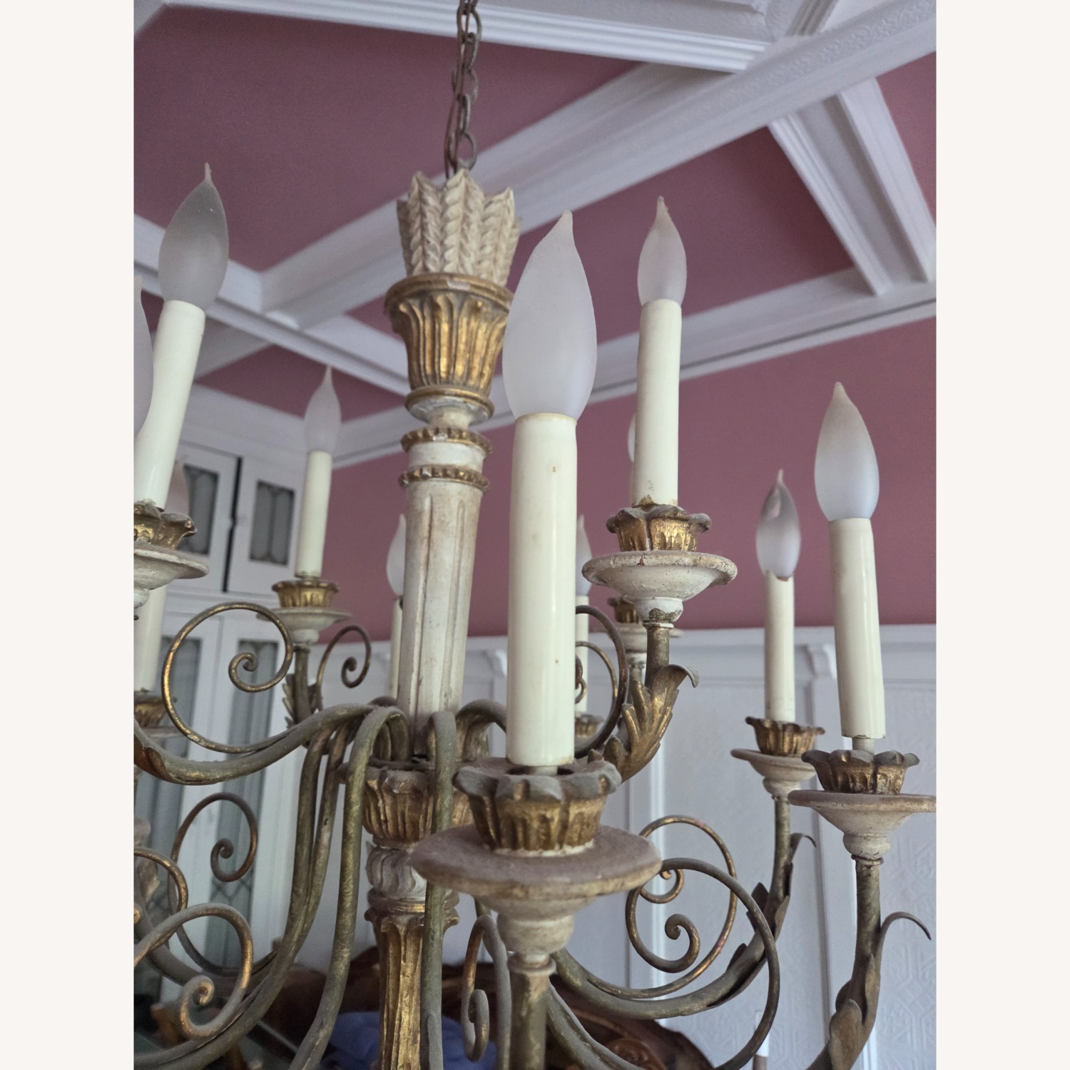 Large 12-Light French Country / Vintage Chandelier - image-6
