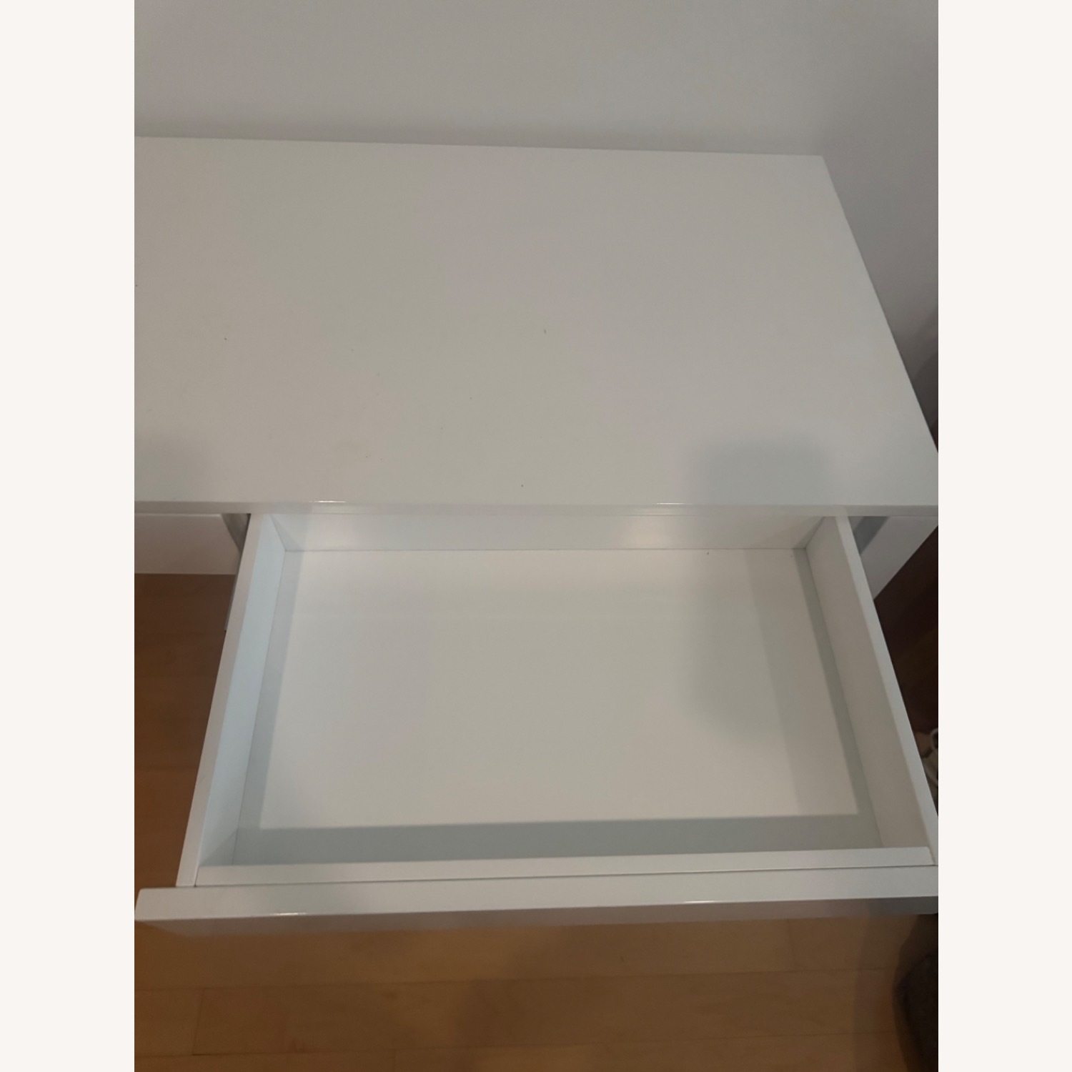 CB2 White Runway Lacquer Desk - image-2