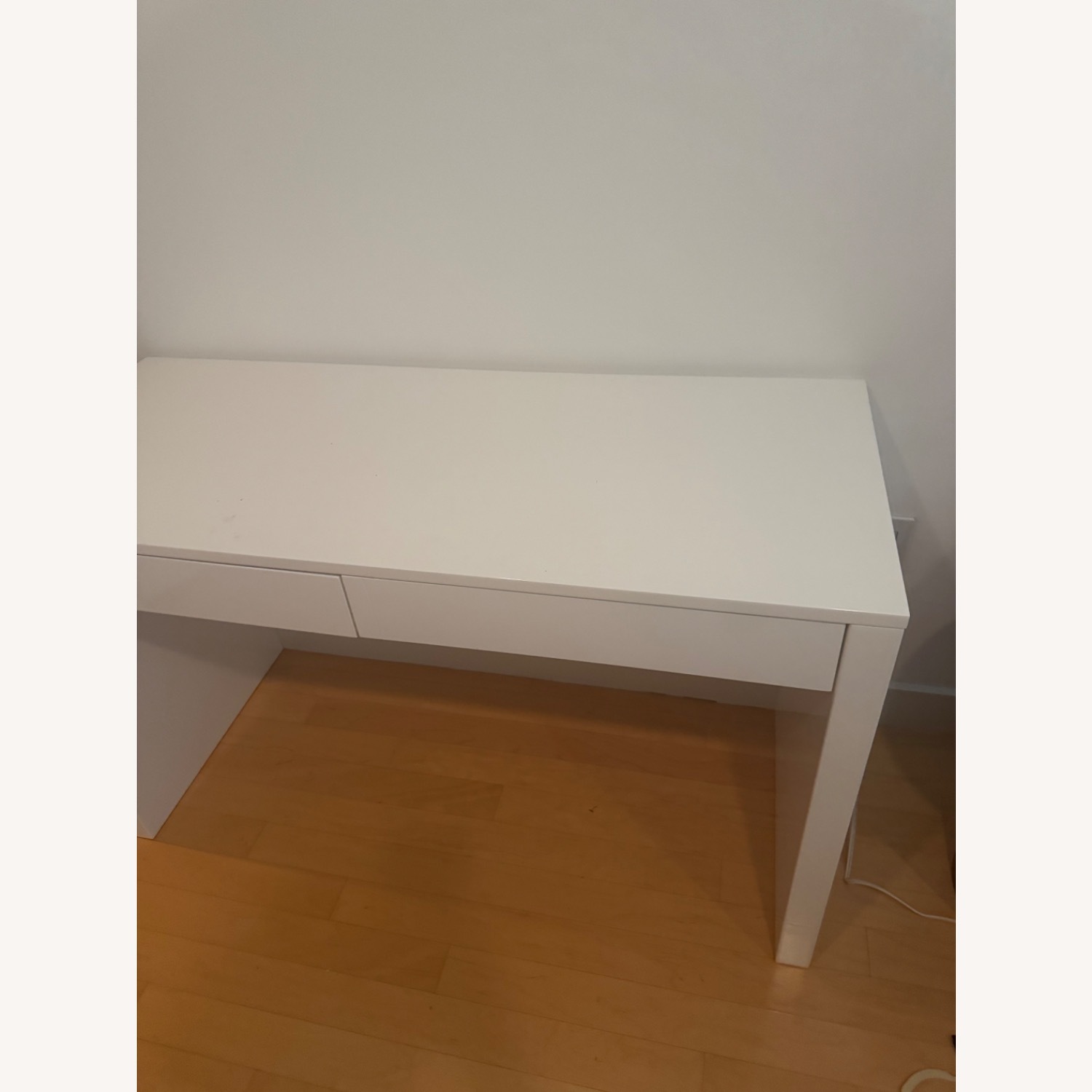CB2 White Runway Lacquer Desk - image-3