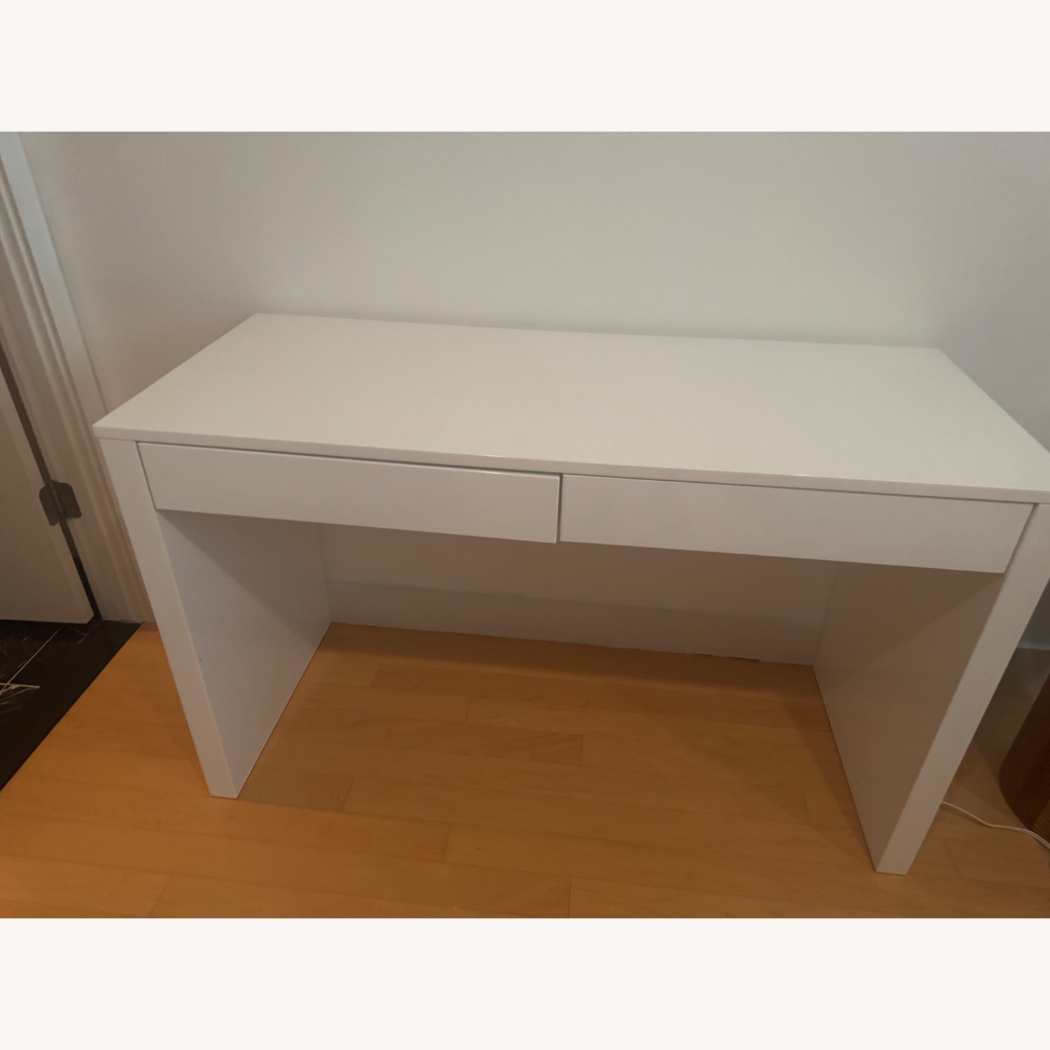 CB2 White Runway Lacquer Desk - image-4