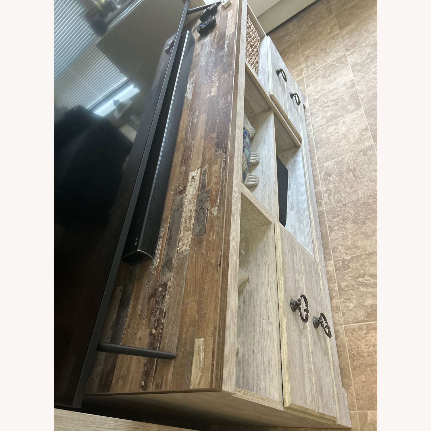 3-Piece Rustic Wood Entertainment Center - image-2