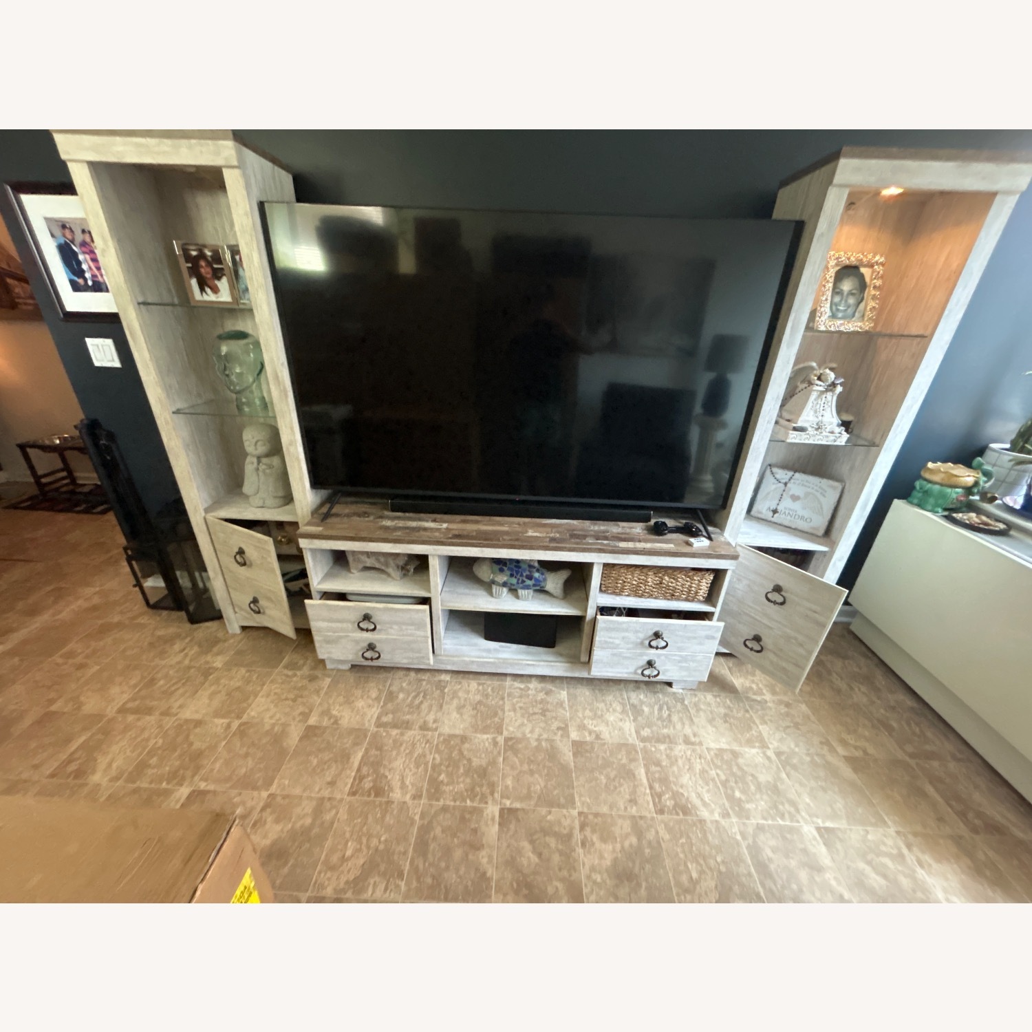 3-Piece Rustic Wood Entertainment Center - image-5