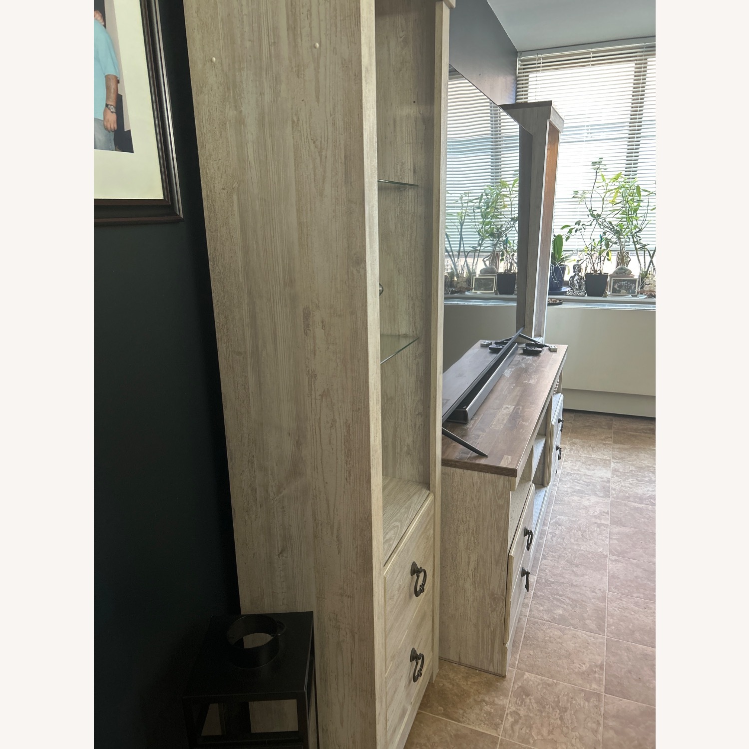 3-Piece Rustic Wood Entertainment Center - image-3