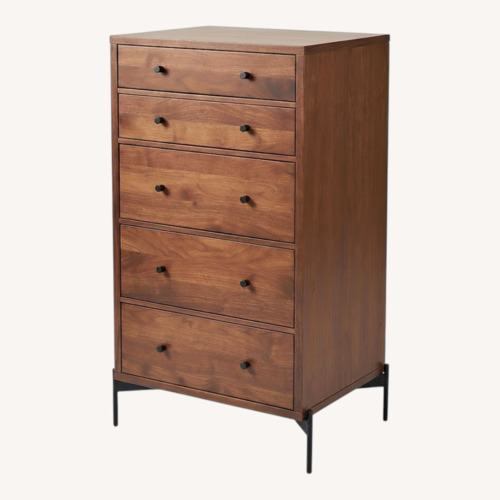 Used Pottery Barn Dark Brown Wood Dresser for sale on AptDeco