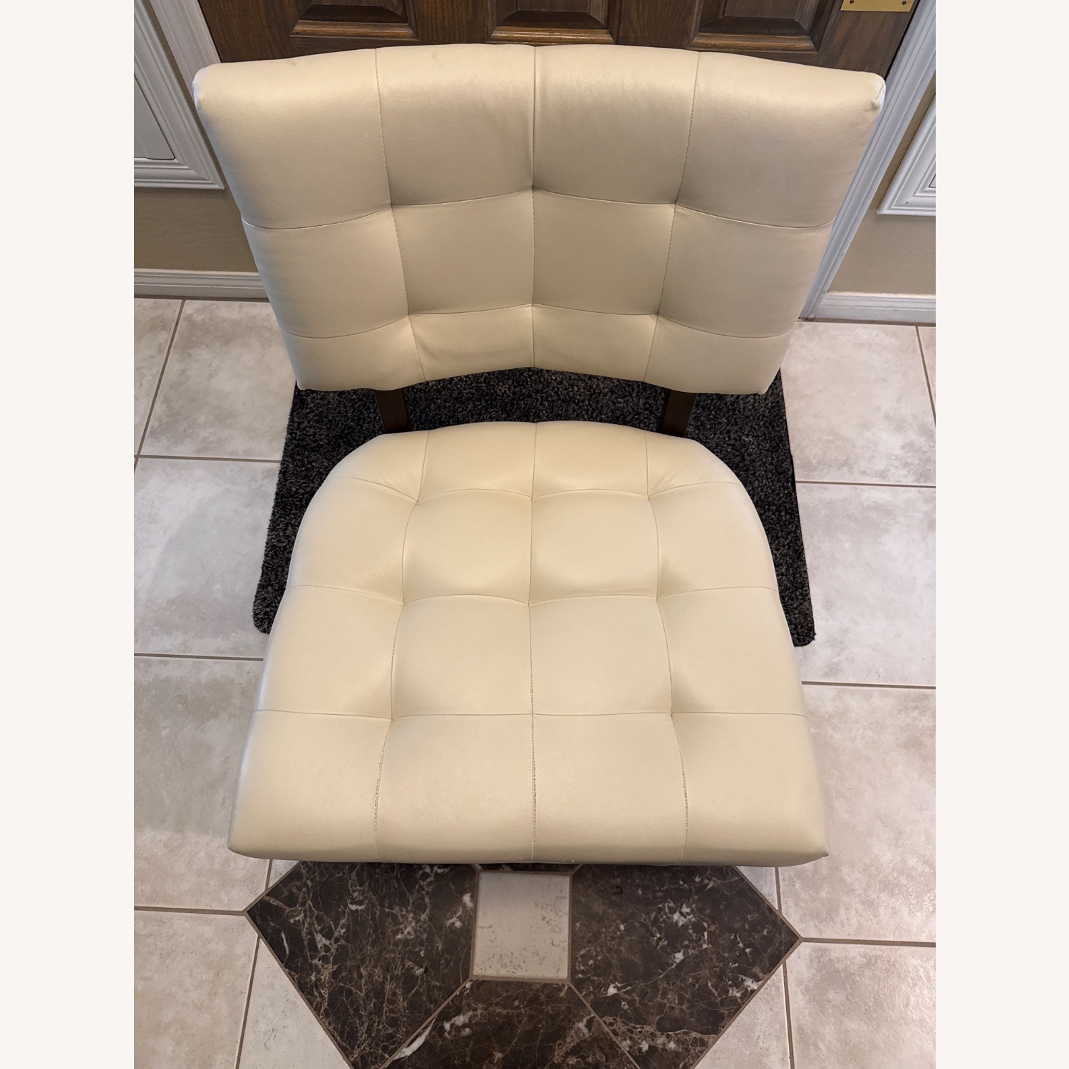White Chair with Wooden Legs - image-1