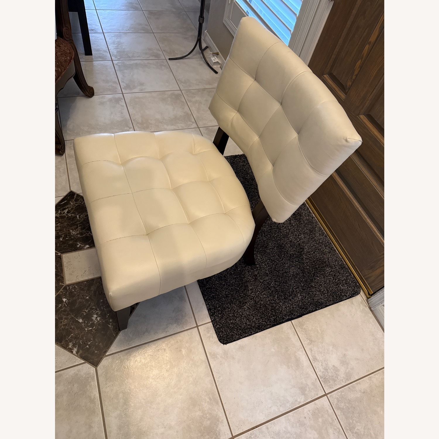 White Chair with Wooden Legs - image-2
