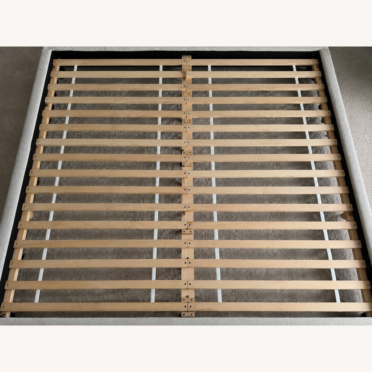 West Elm Tufted Bed Frame - image-2
