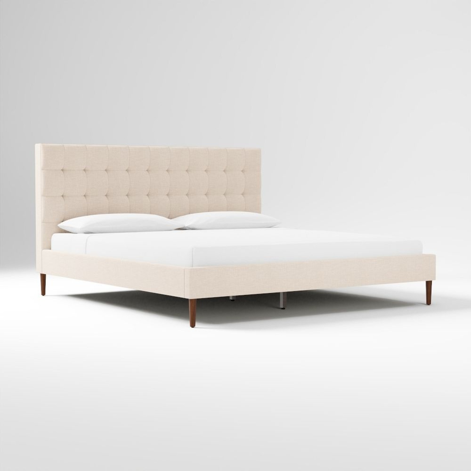 West Elm Tufted Bed Frame - image-5