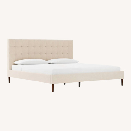 Used West Elm Tufted Bed Frame for sale on AptDeco
