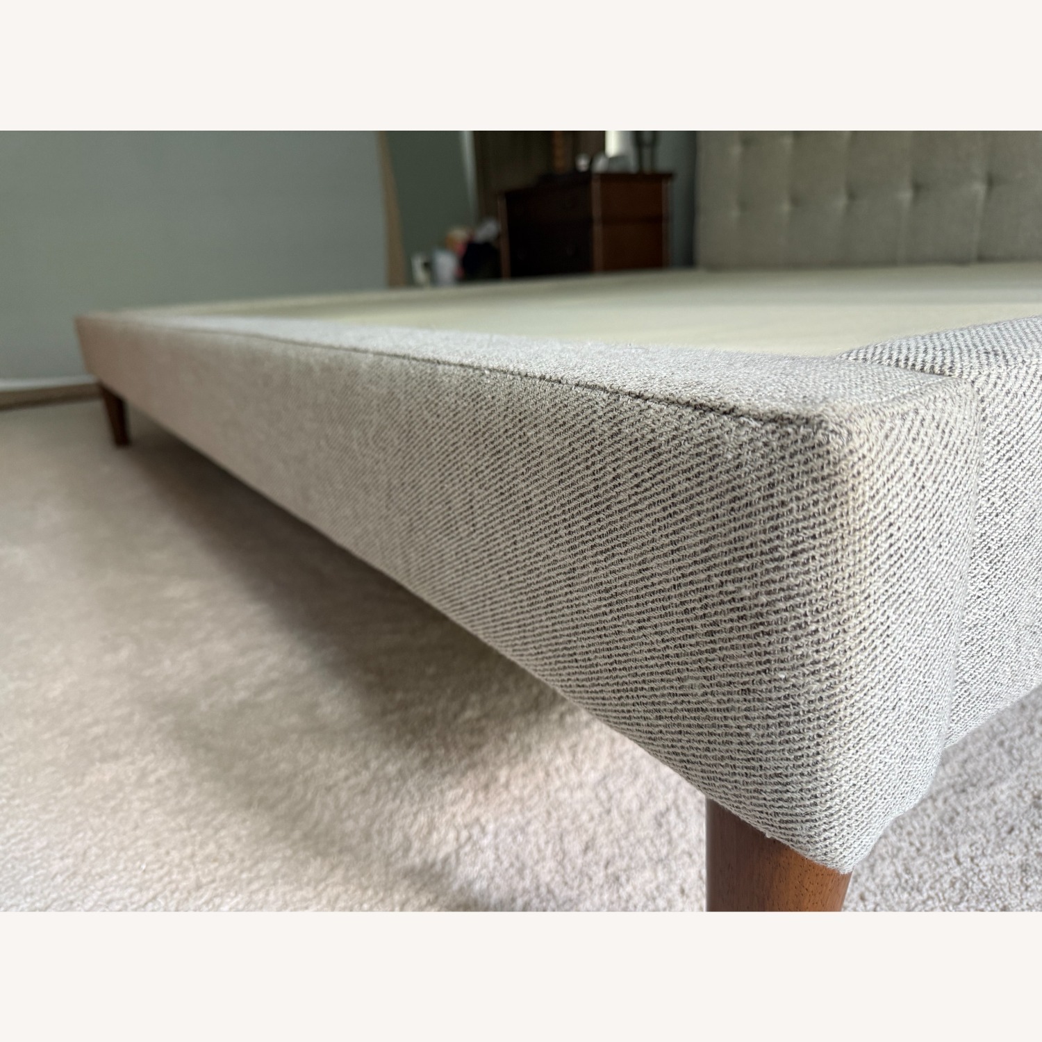 West Elm Tufted Bed Frame - image-3