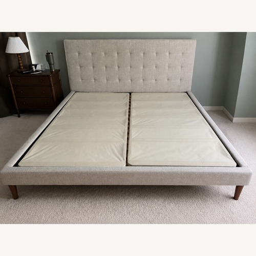 Used West Elm Tufted Bed Frame for sale on AptDeco