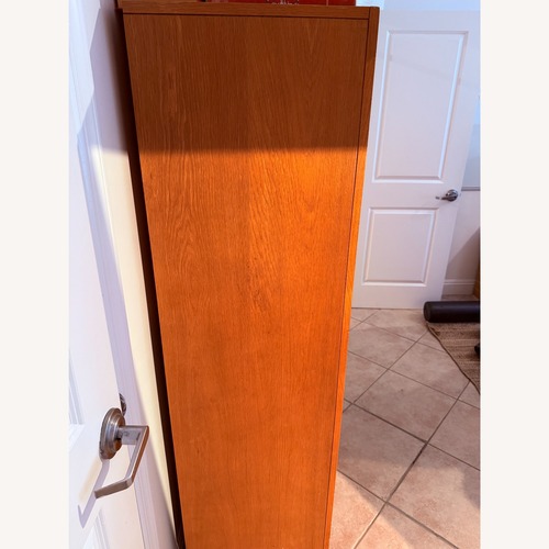 Used Vintage Solid Oak Armoire Wardrobe for sale on AptDeco