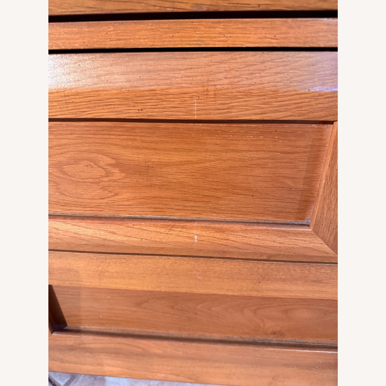 Vintage Solid Oak Armoire Wardrobe - image-3