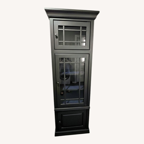 Used Vintage/Antique Black Wood Armoire for sale on AptDeco