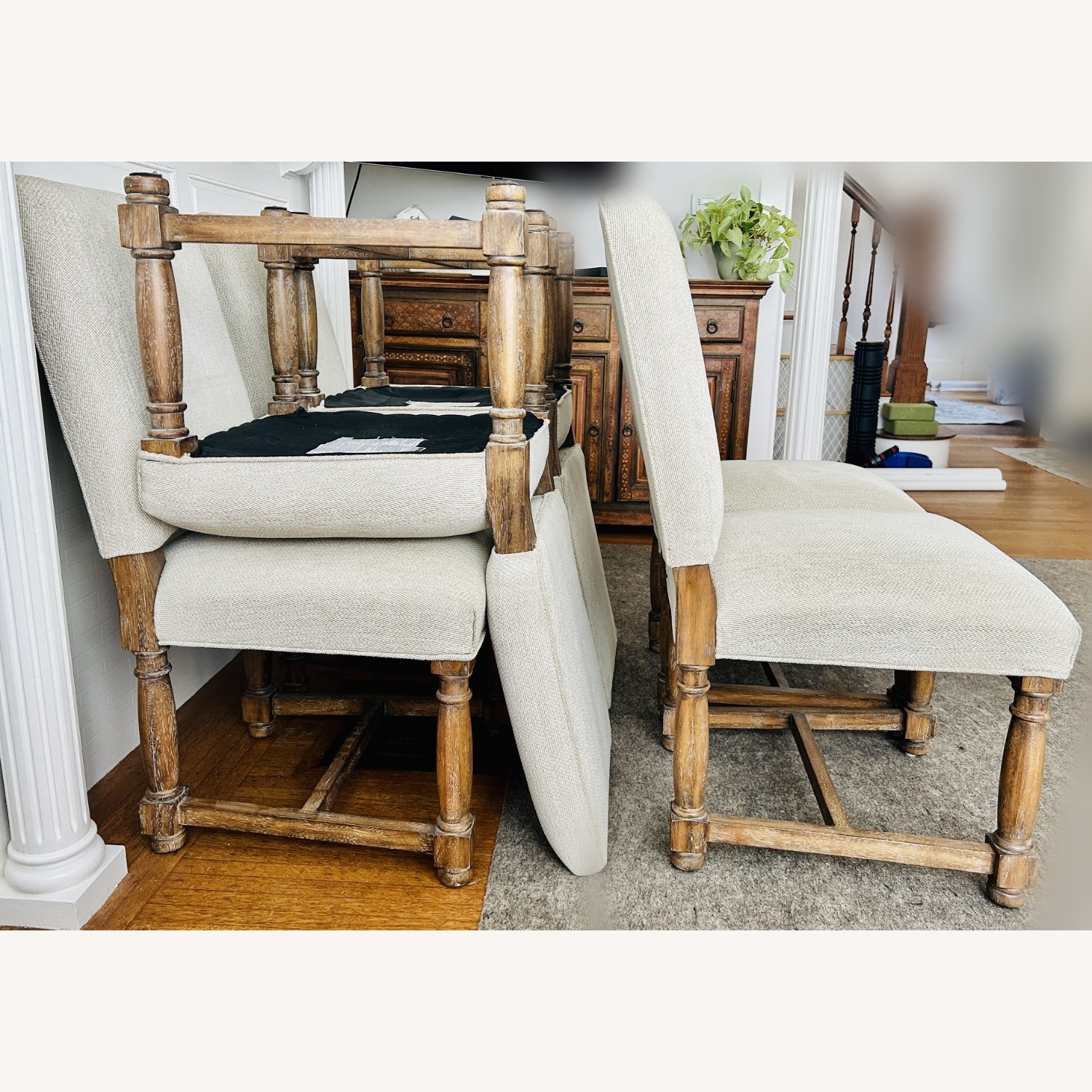 Set of 6 Ambella Home Upholstered Dining Chairs - image-2