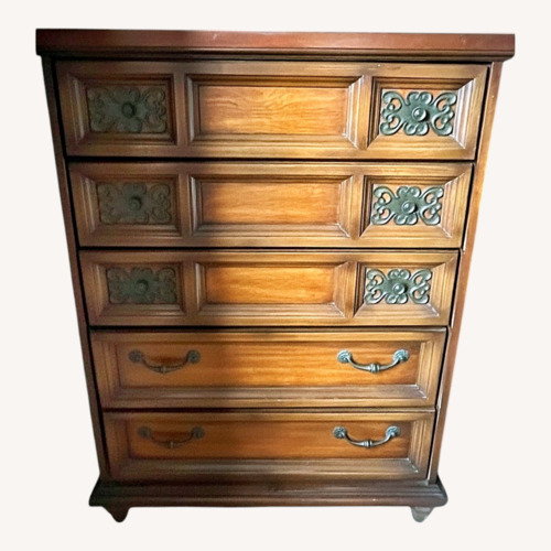 Used Vintage/Antique Dark Brown Wood Dresser for sale on AptDeco