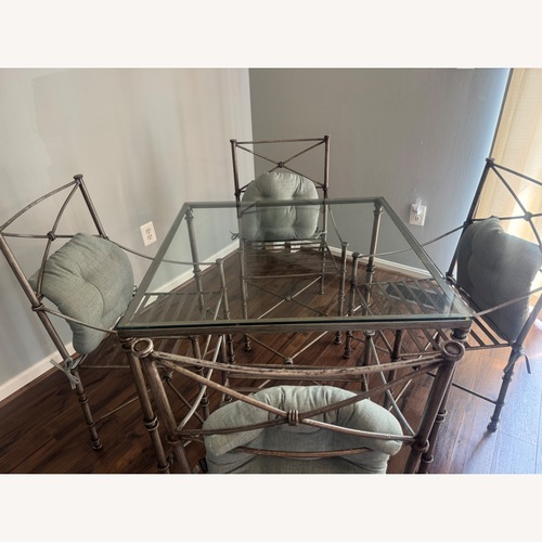 Used IKEA Vintage Pewter Gray Table Set for sale on AptDeco