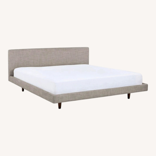 Used Article Light Gray Fabric Queen Bed for sale on AptDeco