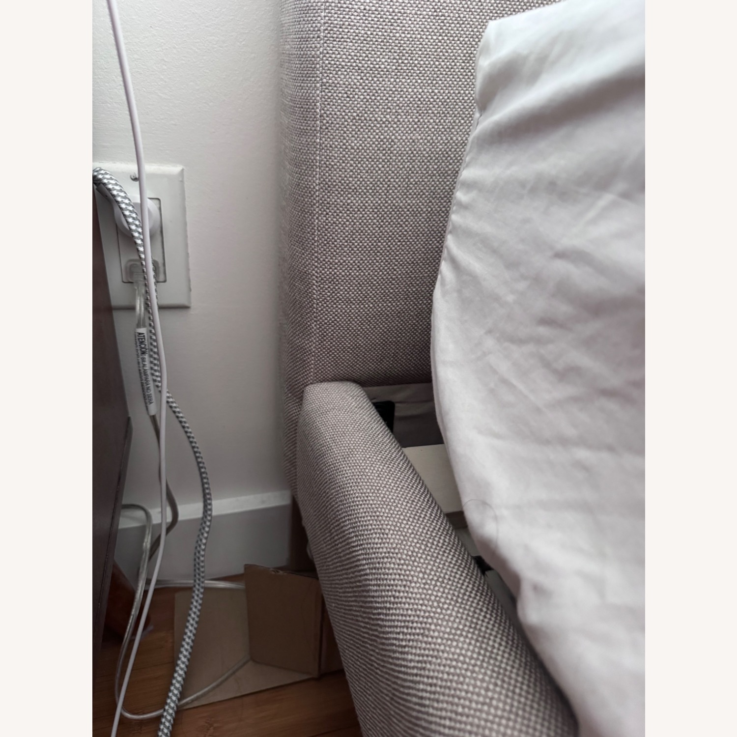 Article Light Gray Fabric Queen Bed - image-3