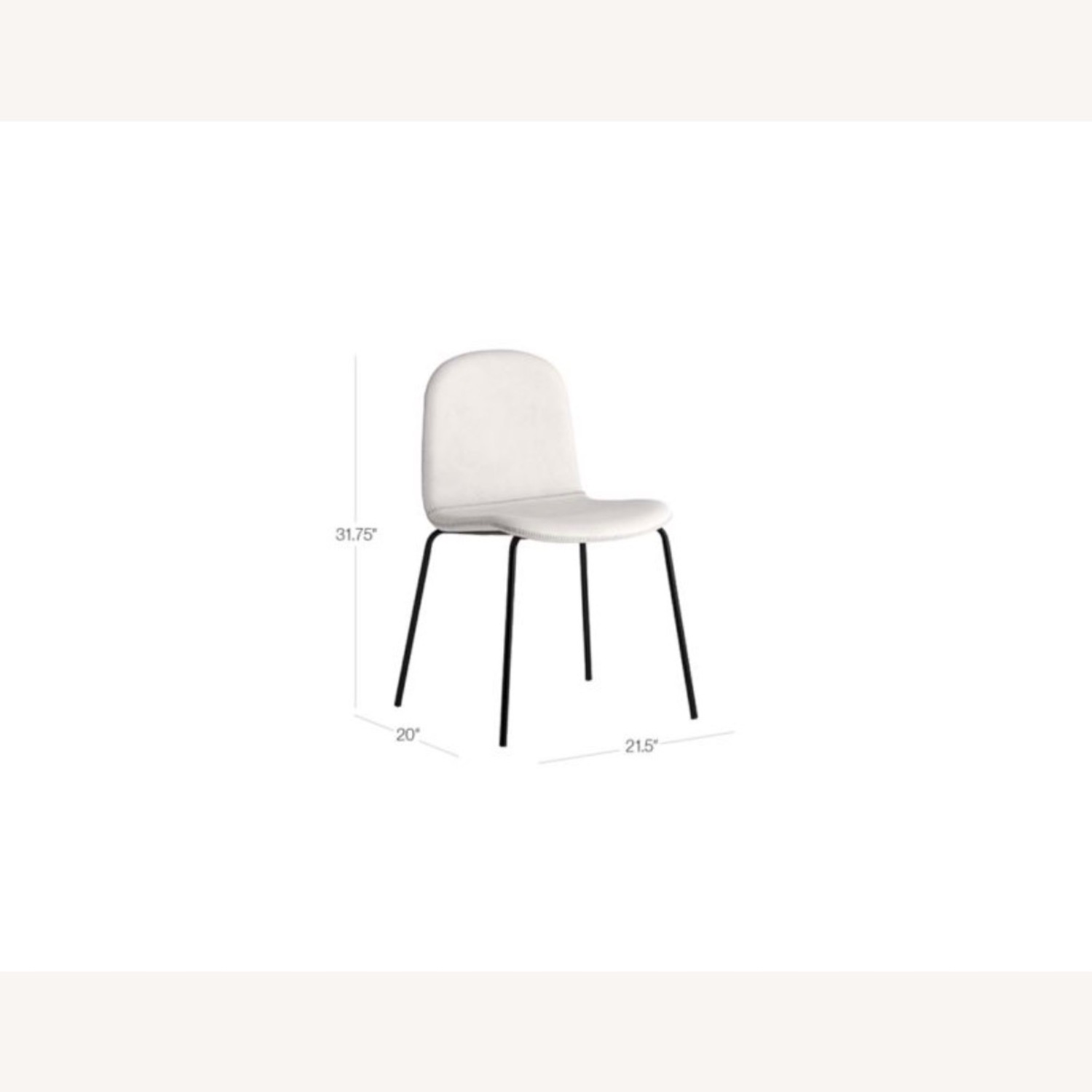 CB2 Primitivo White Faux Leather Dining Chairs - image-2