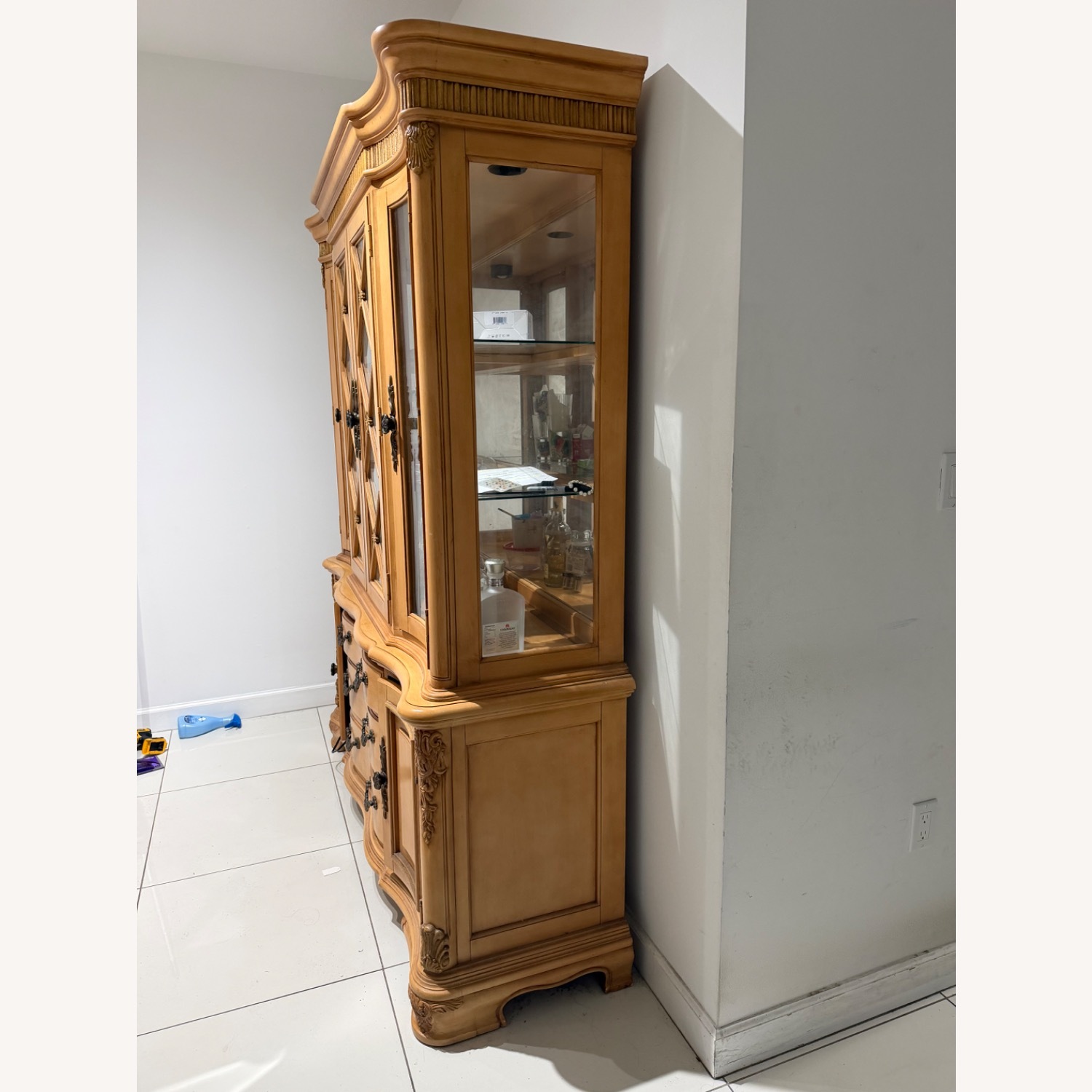 Light Brown Wood Armoire - image-2