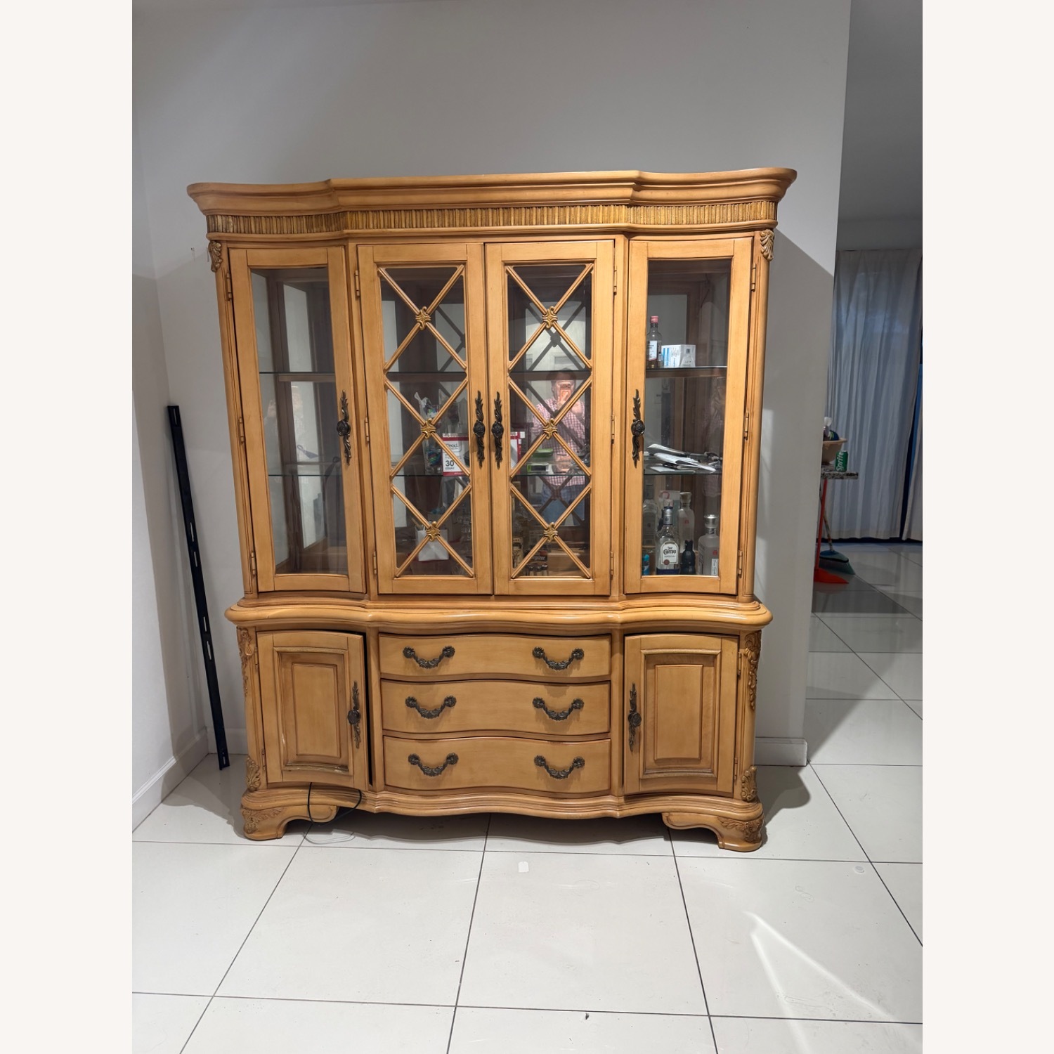Light Brown Wood Armoire - image-3