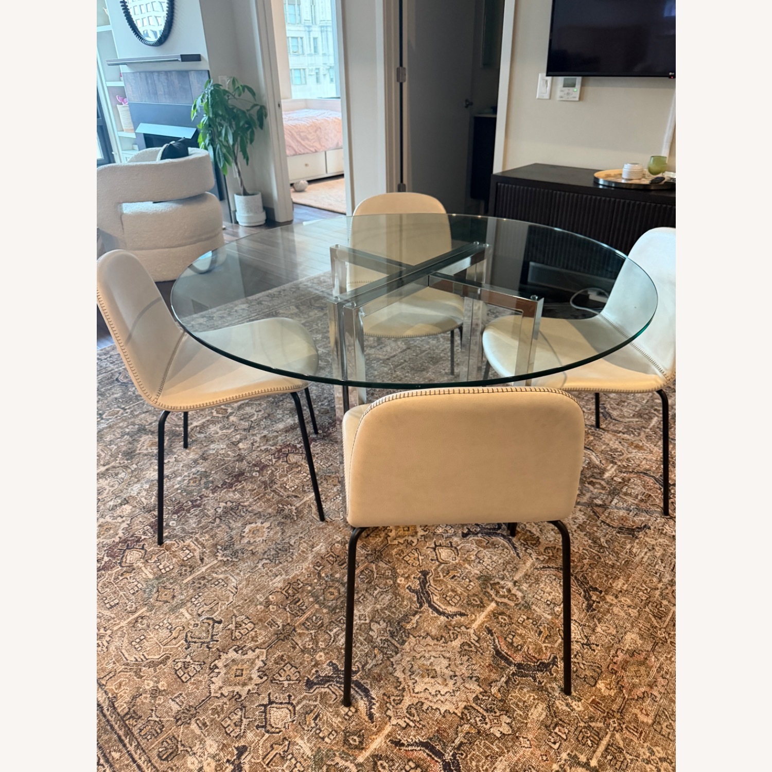 CB2 Silverado Glass Dining Table - image-2