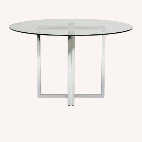 Used CB2 Silverado Glass Dining Table for sale on AptDeco