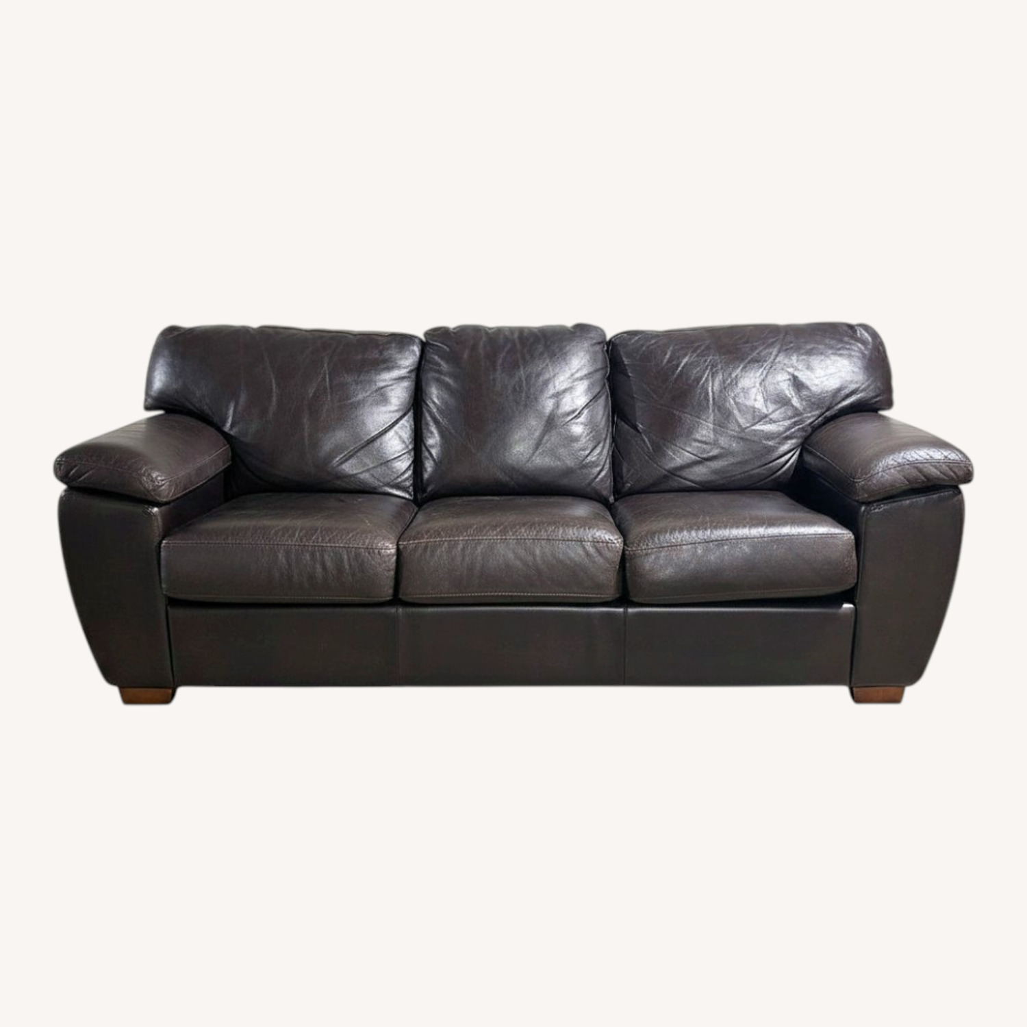 La-Z-Boy Dark Brown Leather 3+ Seater Sofa - image-0