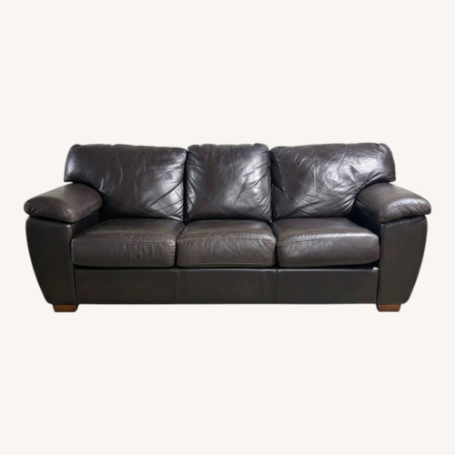 Used La-Z-Boy Dark Brown Leather 3+ Seater Sofa for sale on AptDeco