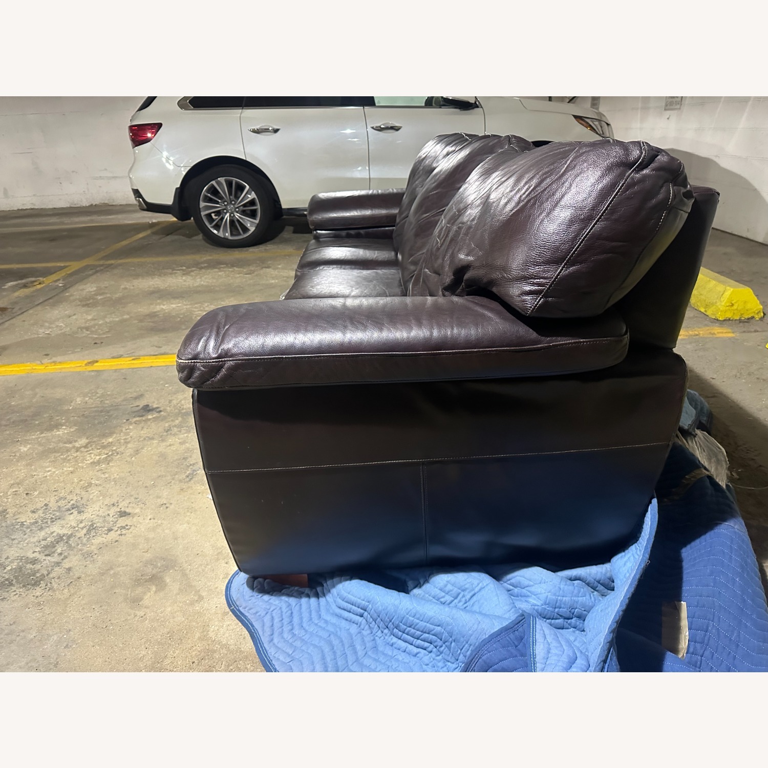 La-Z-Boy Dark Brown Leather 3+ Seater Sofa - image-3
