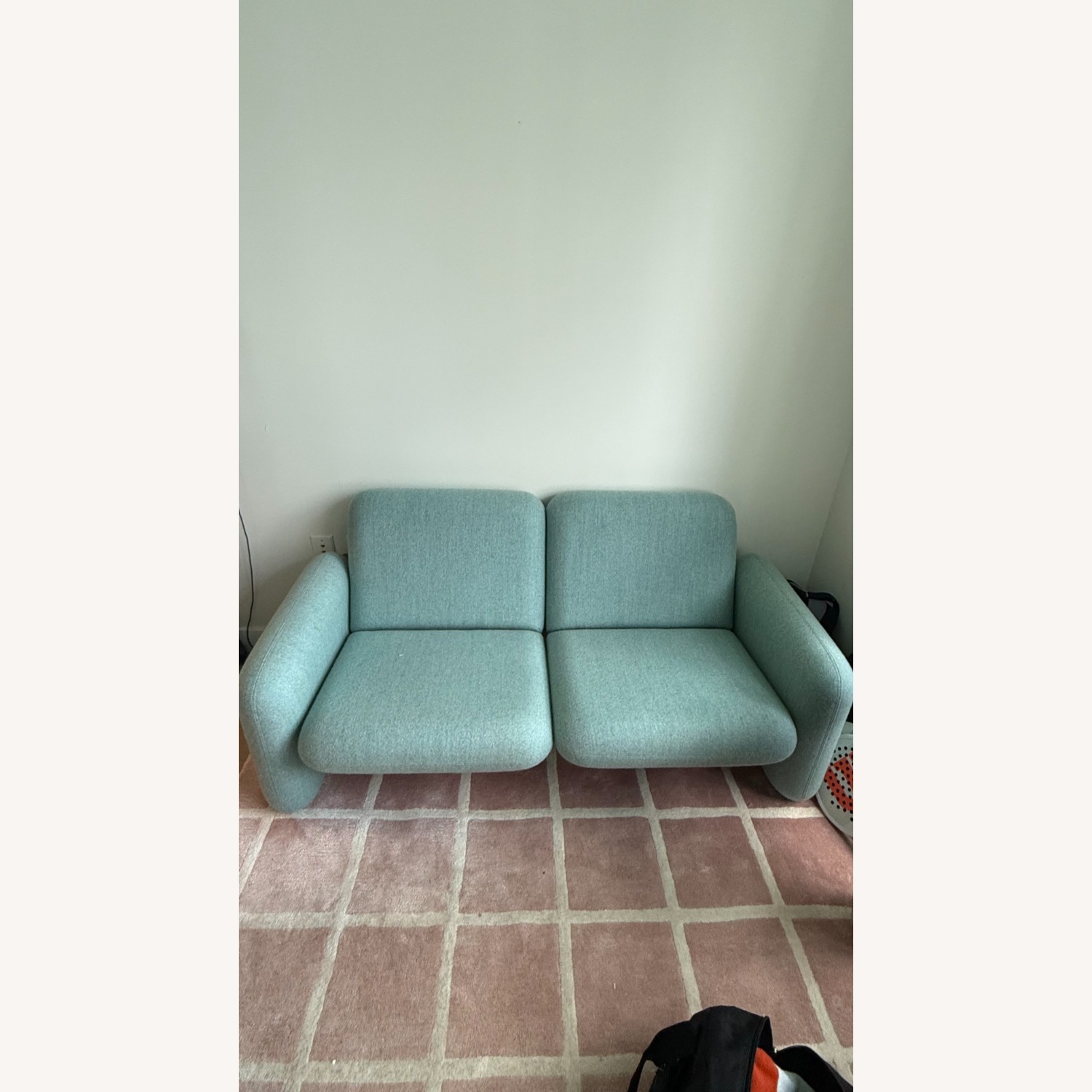 Herman Miller Blue Wool 2 Seater Sofa - image-1